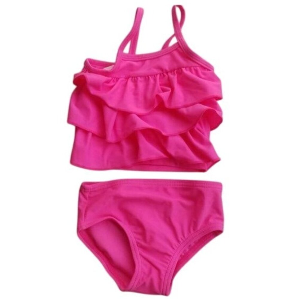 Carters Baby Girl Ruffle Tankini Swimsuit 3M hot Pink summer vacation beach